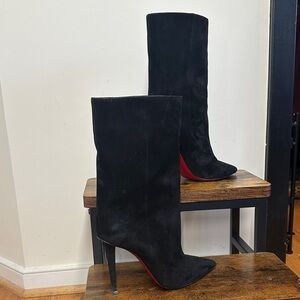 Christian Louboutin Astrilarge Black Heeled Boots